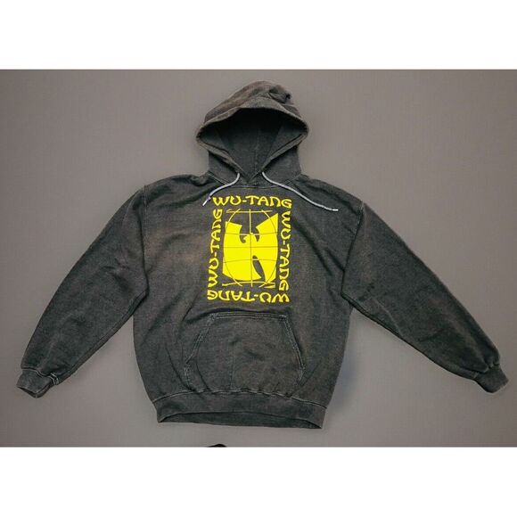 WU-TANG CLAN NORDSTROM WOMEN'S M PIGMENT‎ BLACK GREY HOODIE NEW - Picture 1 of 7